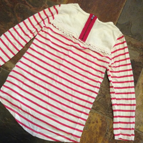 POCKIE K soft modal striped long sleeved tee 6 6x - Picture 3 of 5